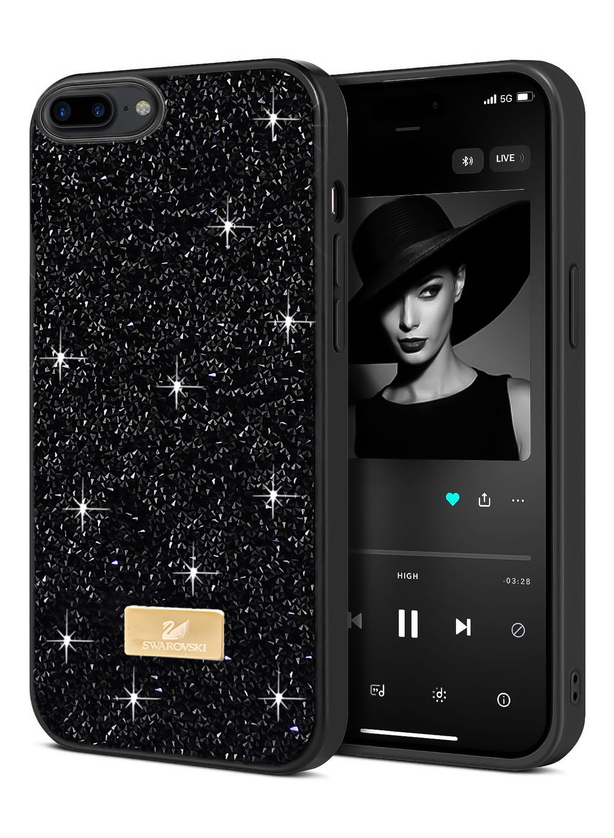 سواروفسكي Swarovski Glitter Back Case For iPhone 7 Plus Luxury Bling Glitter Design Back Cover For Girls Women Bumper Bumper Slim Shell Phone Case