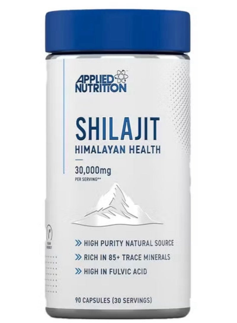 Applied Nutrition Shilajit Himalayan Health 30,000mg, Rich In 85+ Trace Minerals, 90 Capsules - Image 1