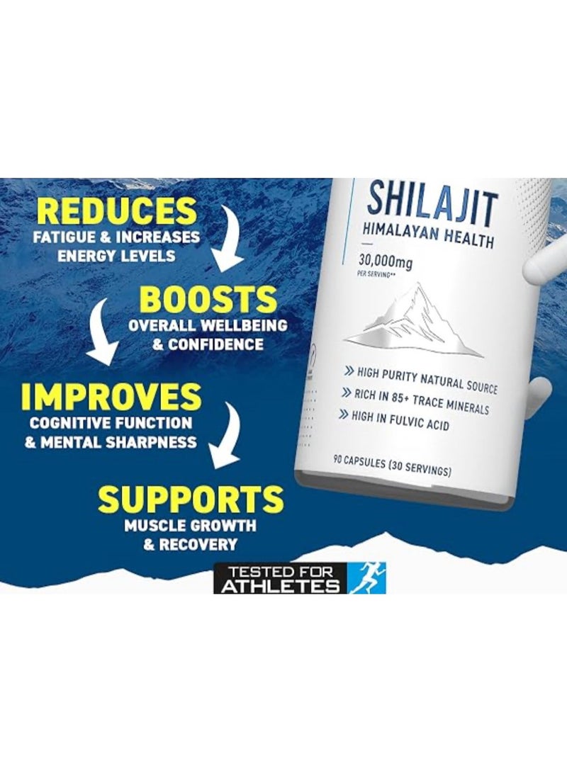 Applied Nutrition Shilajit Himalayan Health 30,000mg, Rich In 85+ Trace Minerals, 90 Capsules - Image 5