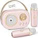 PRUNUS C20 Mini Karaoke MachineValentines Day Gifts for Her Him Kids MensPortable Bluetooth Speaker with 2 Wireless Microphone for Boys Girls 312 Years Old Birthday Party Pink - Image 4