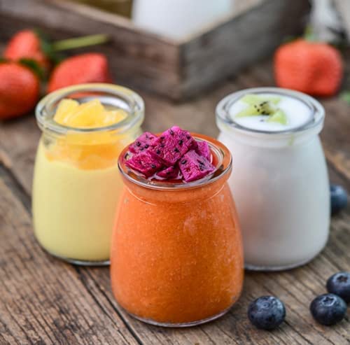 HEYOL Transparent Pudding Jar With Lid 6 pcs Yogurt Jar For Dessert Small Glass Bottles Desserts Decorations 100ML - Image 1