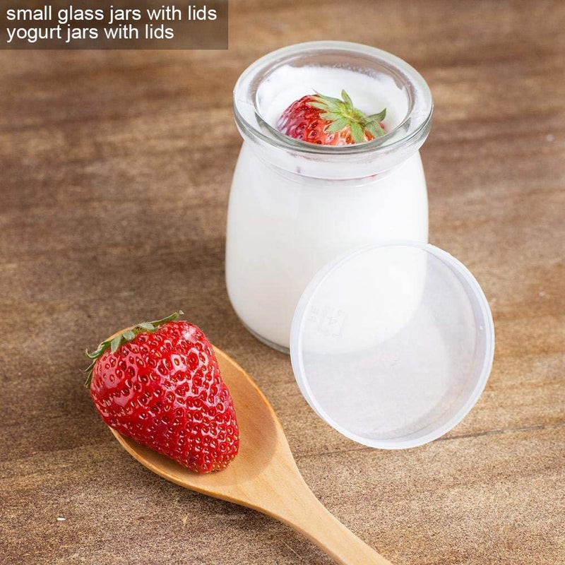 HEYOL Transparent Pudding Jar With Lid 6 pcs Yogurt Jar For Dessert Small Glass Bottles Desserts Decorations 100ML - Image 5