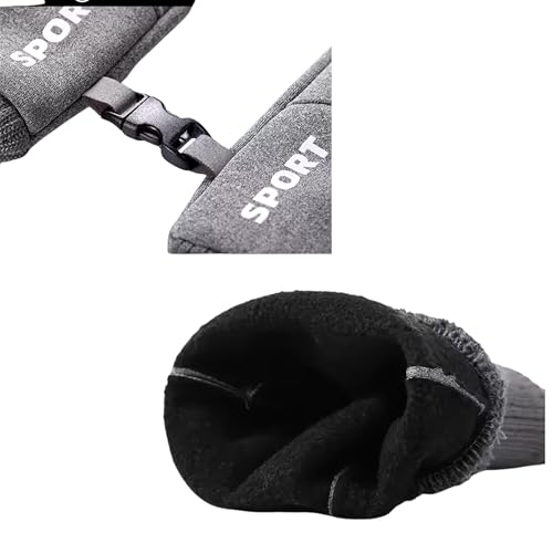 HHADEK Insulated Riding Gloves for Men & Women, Thermal Cold Weather Gloves for Men, Warm Winter Sports Gloves, Touch Screen Gloves, Thermal Gloves for Outdoor Activities (Silver, XL) - Image 4