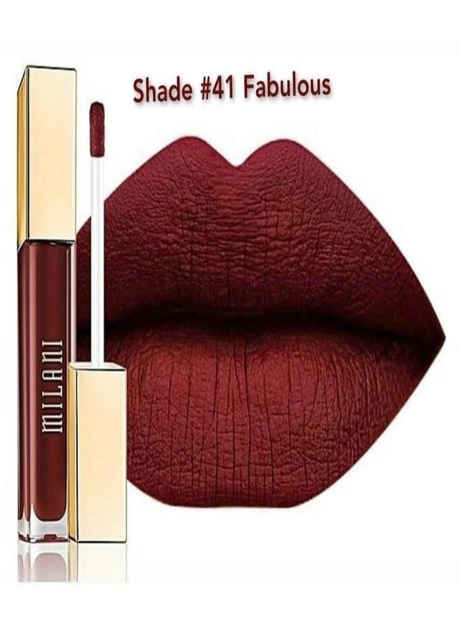 Milani Amore Matte Lip Crème, Shade 41 Fabulous, 6g - Long-Lasting, Full Coverage Matte Liquid Lipstick - Image 2