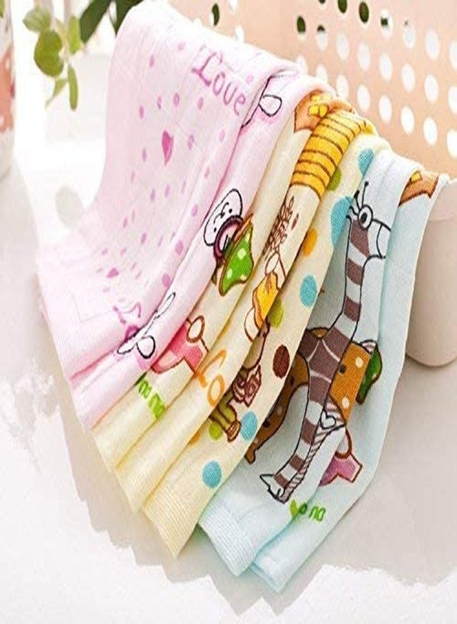 ZAPLES Cotton Cloth Baby Washcloth for New Born Extra Soft Face Towels Reusable bath towels for Kids/Toddlers/Infants/Babies (Assorted Colours & Prints) (Small, Pack of 3 Towel) - Image 4