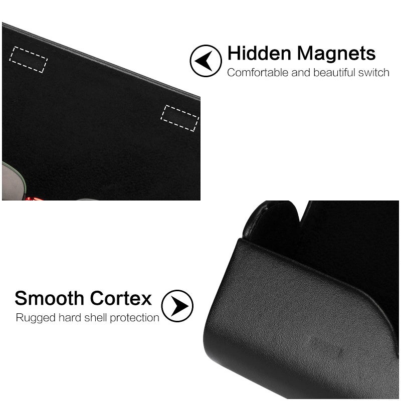 Vemiss Vemiss Hard Shell Eyeglass Cases, Lightweight Portable Glasses Case for Women Men (Z-black)  - Image 4