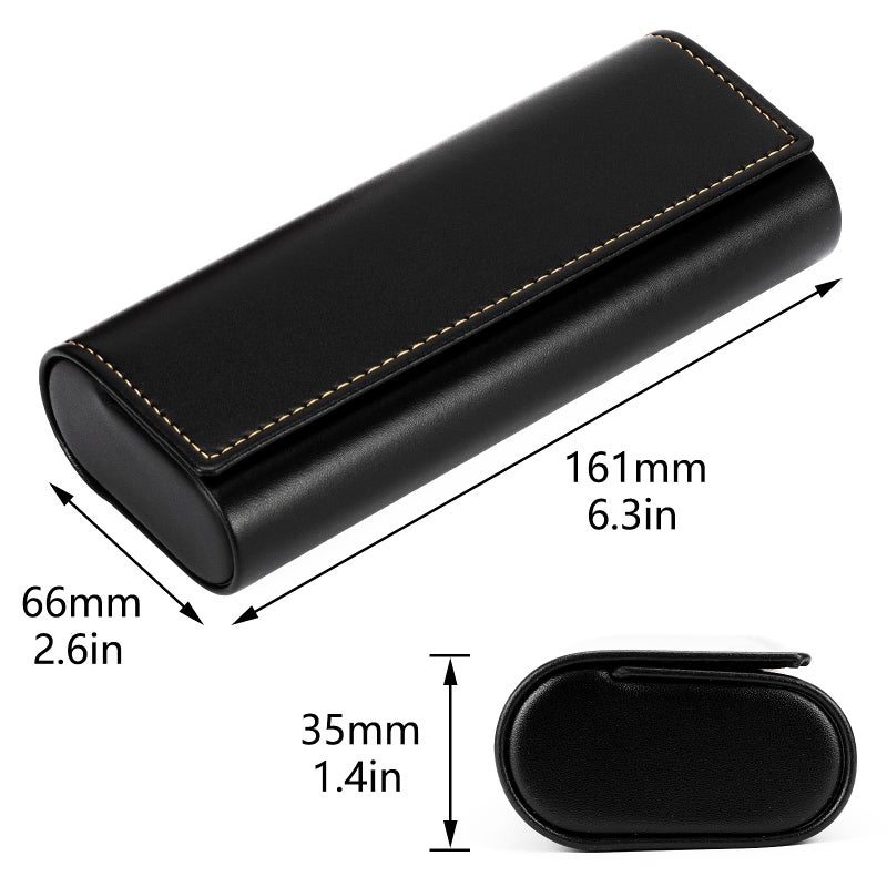 Vemiss Vemiss Hard Shell Eyeglass Cases, Lightweight Portable Glasses Case for Women Men (Z-black)  - Image 2