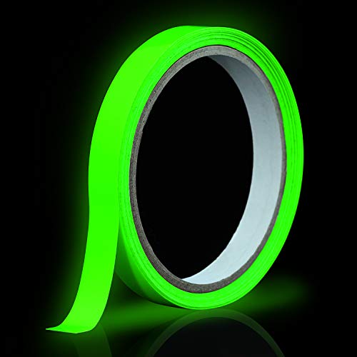 MALENOO 0.5 Inch x 10FT Glow in The Dark Tape Lasting Bright for Green Neon Tape, Waterproof Reflective Tape Sticker Suitable for The Theater,Stage,Party, Night Decoration,Stairs, Walls, Export Signs - Image 1