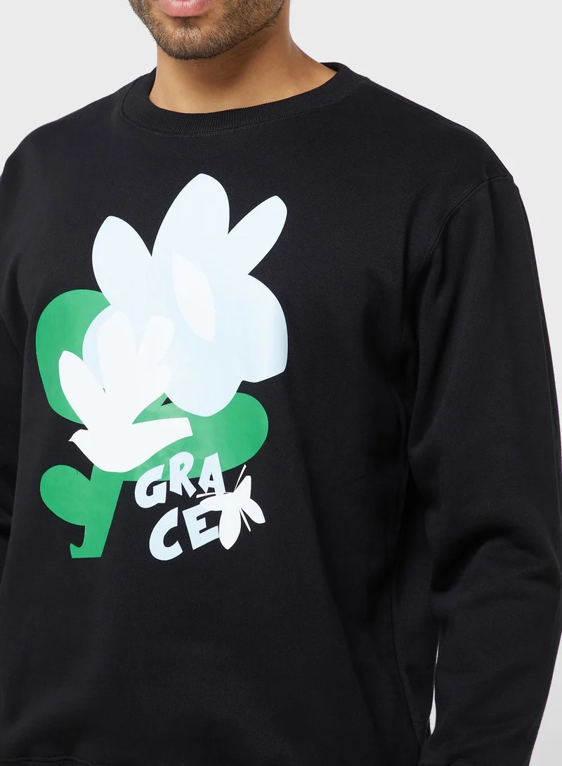 Seventy Five Graphic Print Sweatshirt