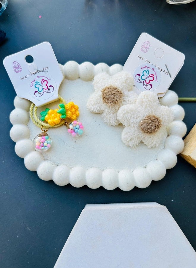 Radhya Accessories Set of 4 Fruity Flower Sleek Hairties for Baby Girls Kids Rubberbands Hairbands Cartoon Hairties Hair accessories for kids (pinapple, set of 4) - Image 4