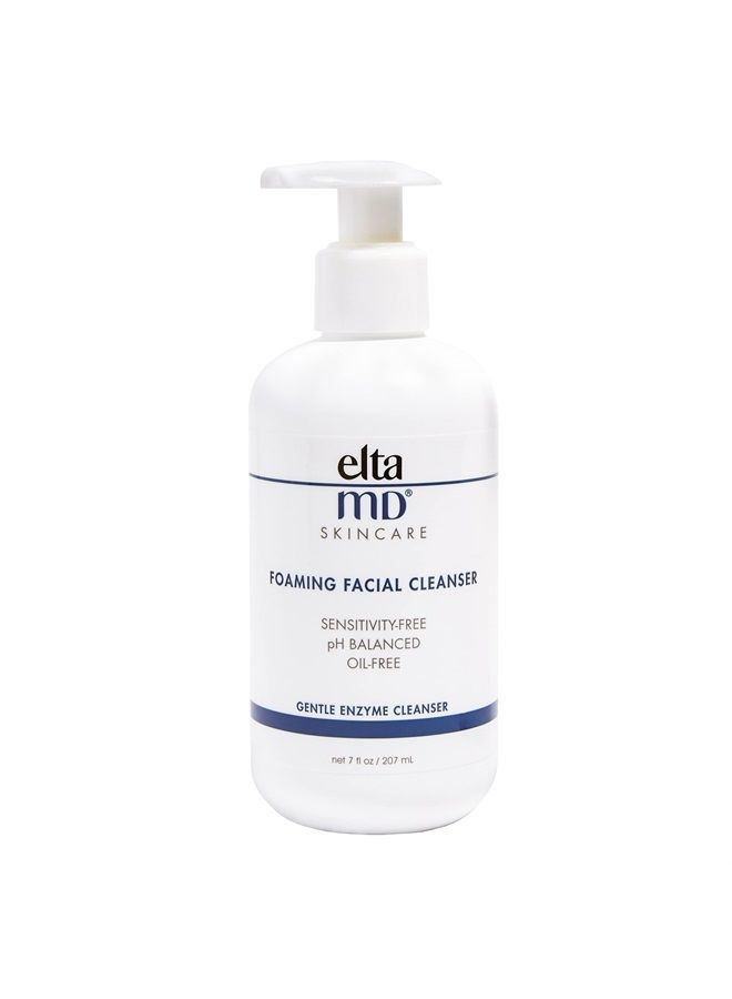 EltaMD Foaming Facial Cleanser, Exfoliating Face Cleanser, Helps Remove Oil and Dead Skin Cells, Safe for All Skin Types, Oil Free, Paraben Free, Sensitivity Free, Sensitive Skin Face Wash, 7 Oz Pump - Image 1