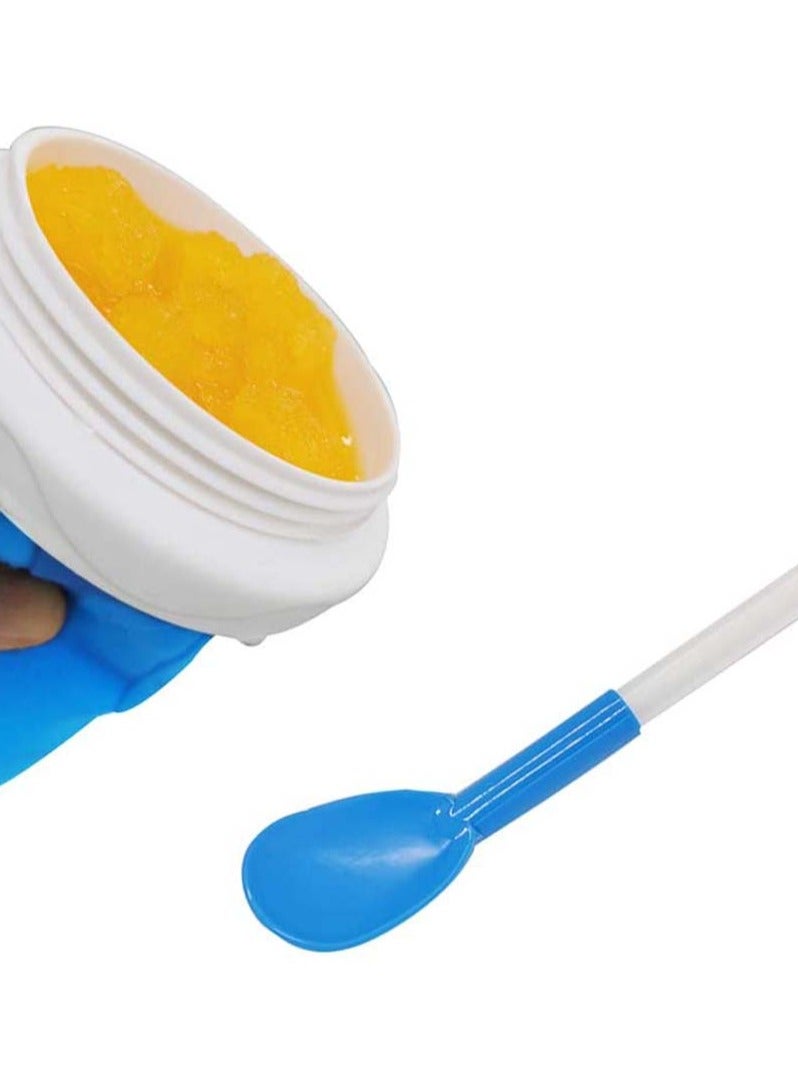 SYOSI Slushy Maker Ice Cup Travel Portable Double Layer Silica Pinch Hot Summer Cooler Smoothie Silicon - Image 3