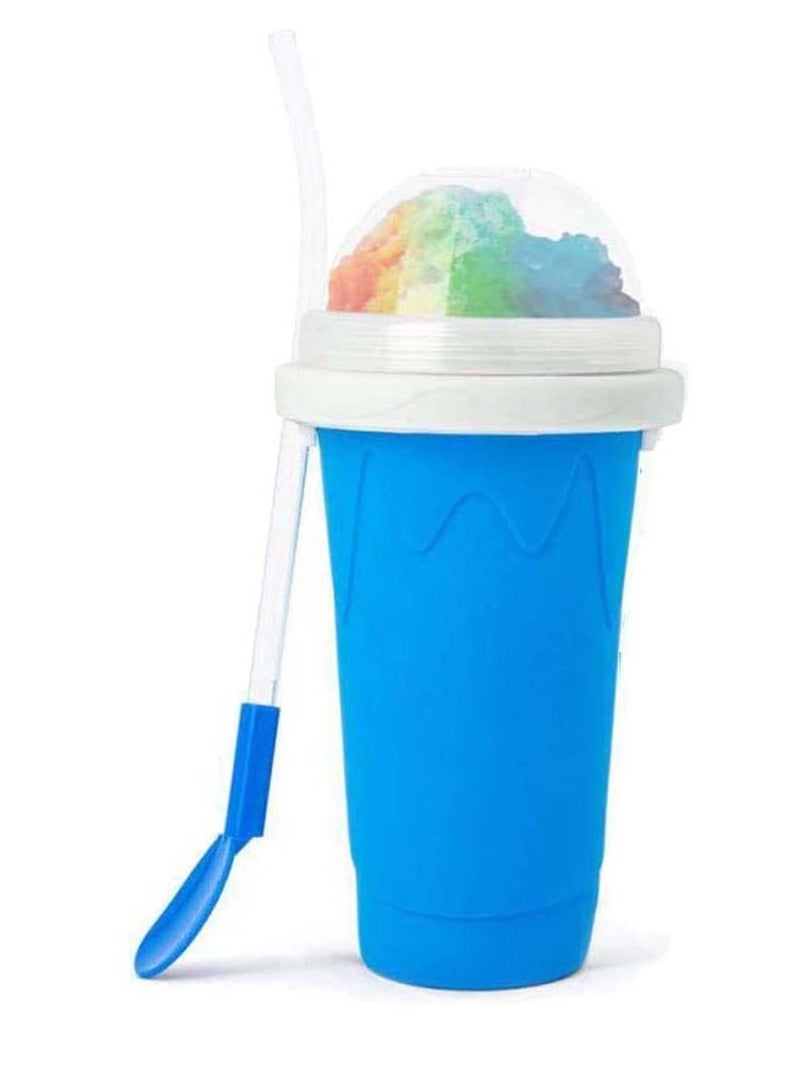 SYOSI Slushy Maker Ice Cup Travel Portable Double Layer Silica Pinch Hot Summer Cooler Smoothie Silicon - Image 1