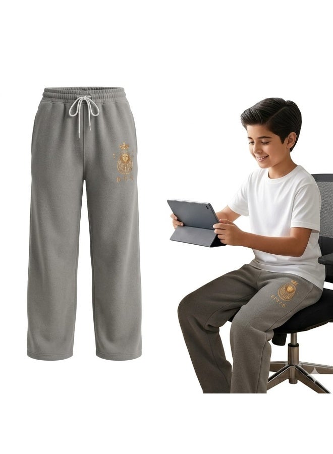 MOBABY Boys grey Sweet Pants – Lightweight Summer Milton Fabric for Daily Wear, School & Outdoor Use – Multiple Sizes - Image 2