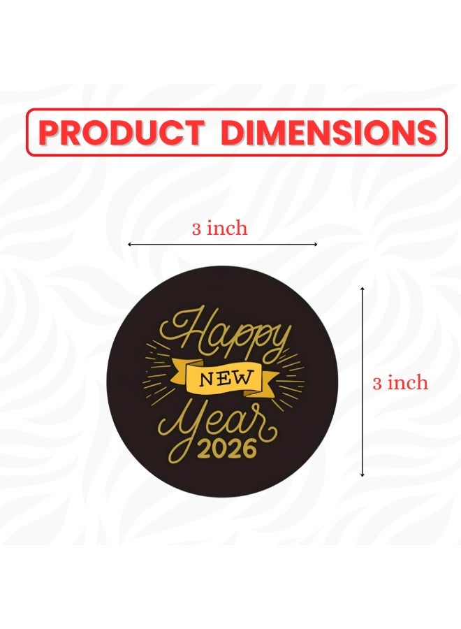 PRINTSHOP4ME Happy New Year Stickers For Stunning Gift Wrapping-Happy New Year Vinyl Stickers-New Year Party Decoration Stickers - Image 3
