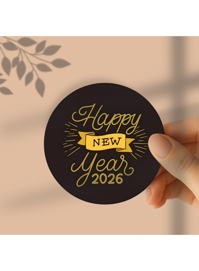 PRINTSHOP4ME Happy New Year Stickers For Stunning Gift Wrapping-Happy New Year Vinyl Stickers-New Year Party Decoration Stickers - Image 4