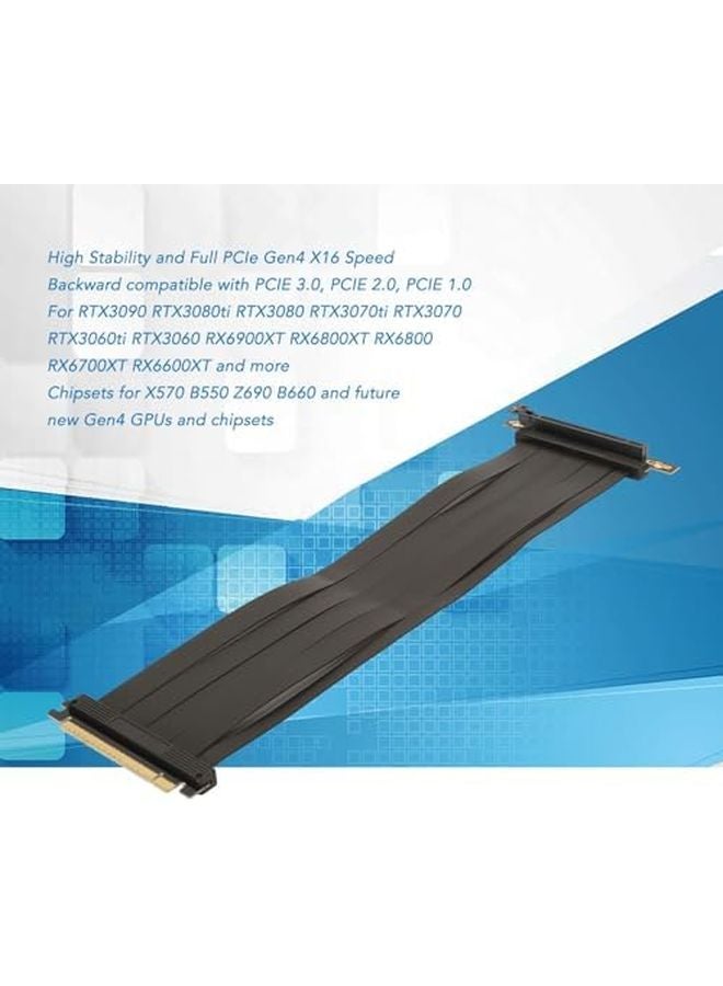 Pssopp PCIE 4.0 X16 Riser Cable 40cm EMI Shielded GPU Extension for RTX 3090 3080ti - Image 4