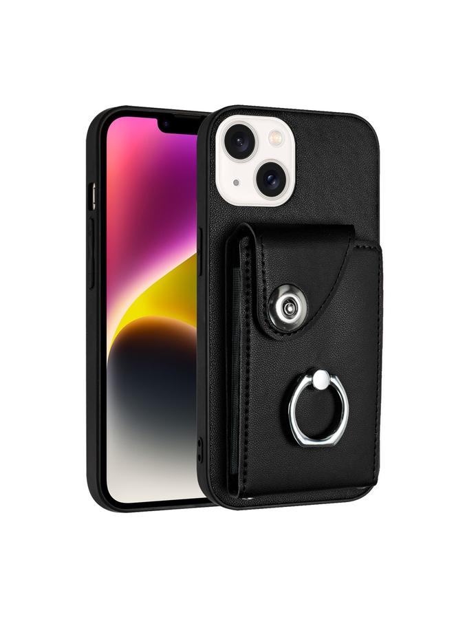 erorex Case For iPhone 15 Organ Card Bag Ring Holder Phone Case - Image 1