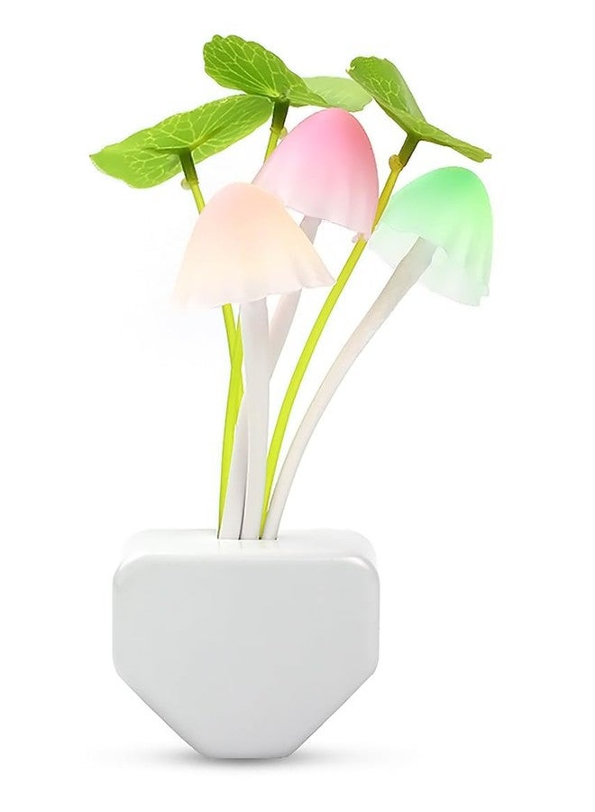 MaCare LED Mushroom Night Light with Color Changing Flowers, Decorative Sensor Lamp, White Base (1 Pcs) - Image 2