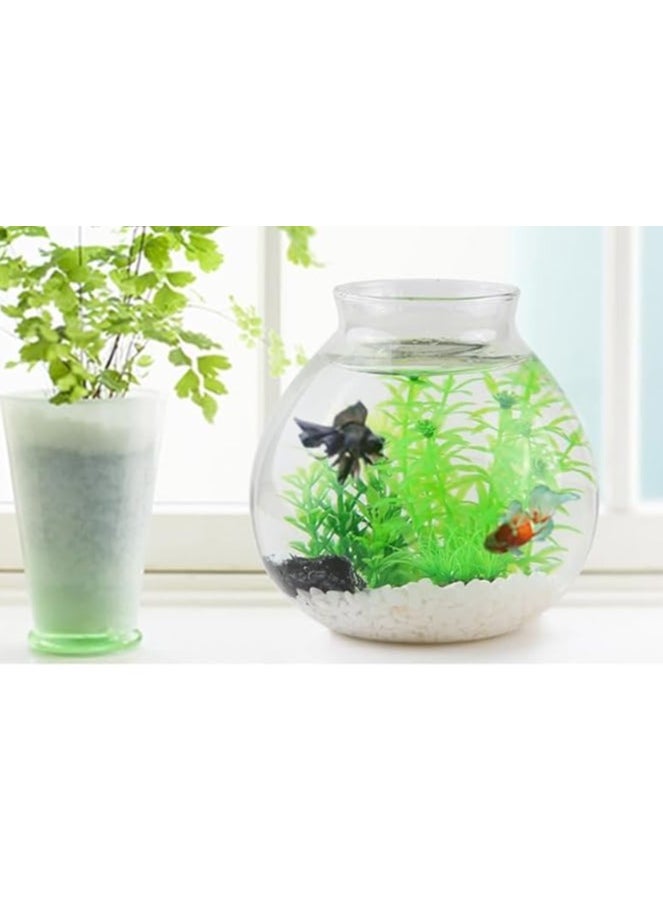 RATSAW - Fish Tank Rocks Beads Aquarium 0.93LB Clear Glass Pebbles Stones Gravel for Vases Fillers Garden Aquarium Betta Fish Turtle Tank Succulent Plants Decor White - Image 1