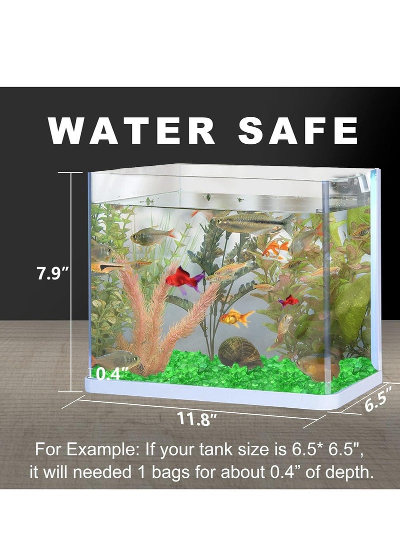 RATSAW - Fish Tank Rocks Beads Aquarium 0.93LB Clear Glass Pebbles Stones Gravel for Vases Fillers Garden Aquarium Betta Fish Turtle Tank Succulent Plants Decor White - Image 1