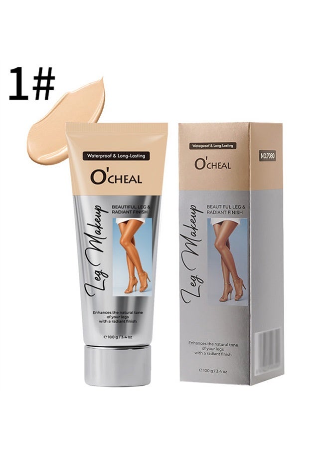 OCHEAL Waterproof Leg Makeup Cream, No Transfer Tattoo Cover Up&Scar Concealer, Long Lasting Body Foundation for Flawless Skin, Leg Varicose Vein Cover Up, Suitable All Skin Tones ( #01 Nature) - Image 2