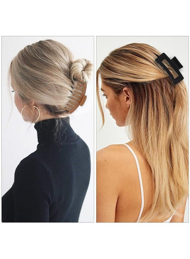 Chanderkash مشابك شعر CHRONEX 6 قطع للشعر السميك، مشابك كبيرة غير قابلة للانزلاق، مشابك فك طويلة، مشابك شعر على شكل موز ومربعة - للنساء - Image 4