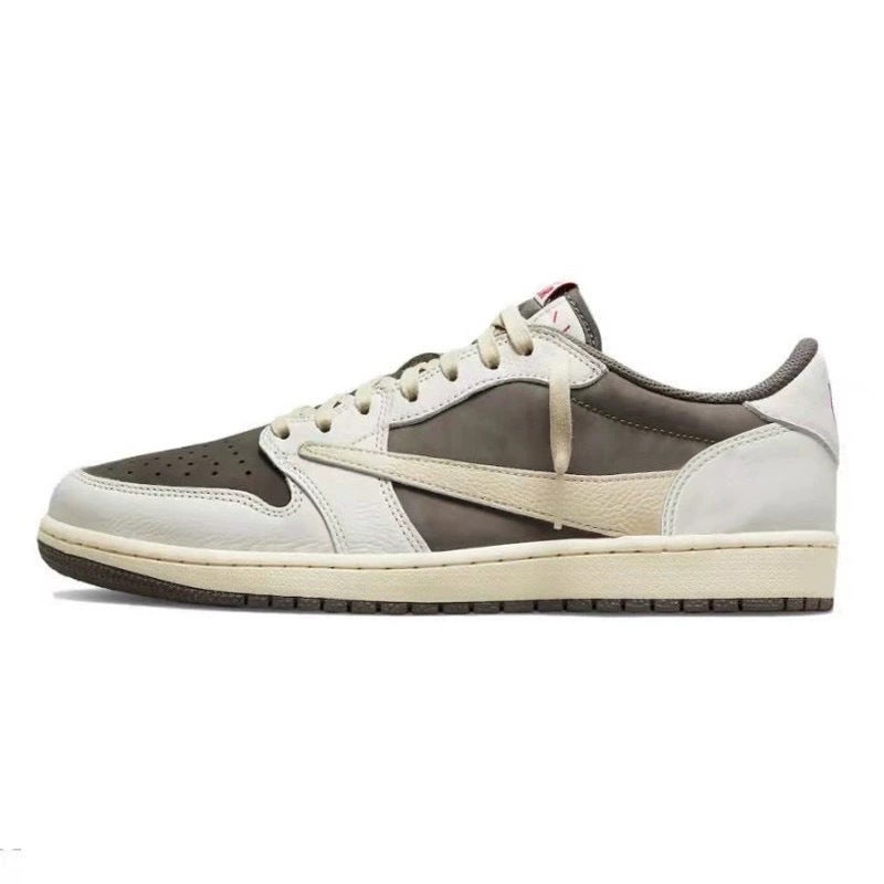 أصلي نقي أصلي Aj1 عكسي هوك 9.0 أسود بني أبيض أسود أخضر زيتون أبيض بني أحذية كرة السلة محارب أسود عكسي هوك منخفض أعلى القوات الجوية - Image 3