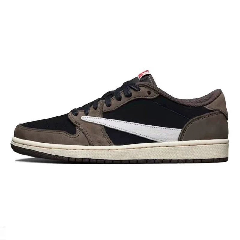أصلي نقي أصلي Aj1 عكسي هوك 9.0 أسود بني أبيض أسود أخضر زيتون أبيض بني أحذية كرة السلة محارب أسود عكسي هوك منخفض أعلى القوات الجوية - Image 5