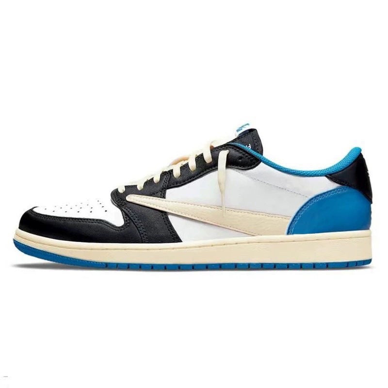 أصلي نقي أصلي Aj1 عكسي هوك 9.0 أسود بني أبيض أسود أخضر زيتون أبيض بني أحذية كرة السلة محارب أسود عكسي هوك منخفض أعلى القوات الجوية - Image 2