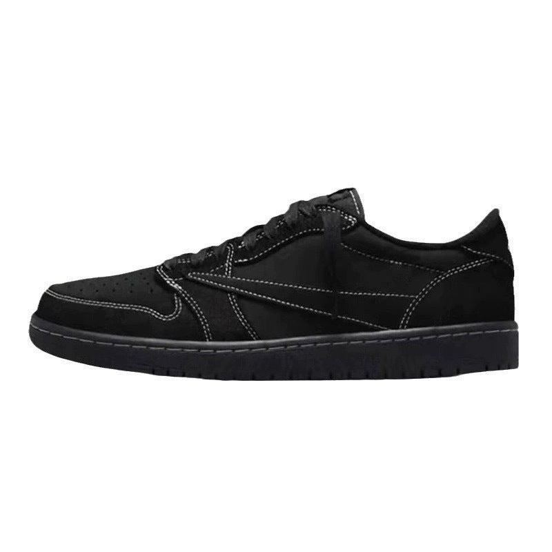 أصلي نقي أصلي Aj1 عكسي هوك 9.0 أسود بني أبيض أسود أخضر زيتون أبيض بني أحذية كرة السلة محارب أسود عكسي هوك منخفض أعلى القوات الجوية - Image 4