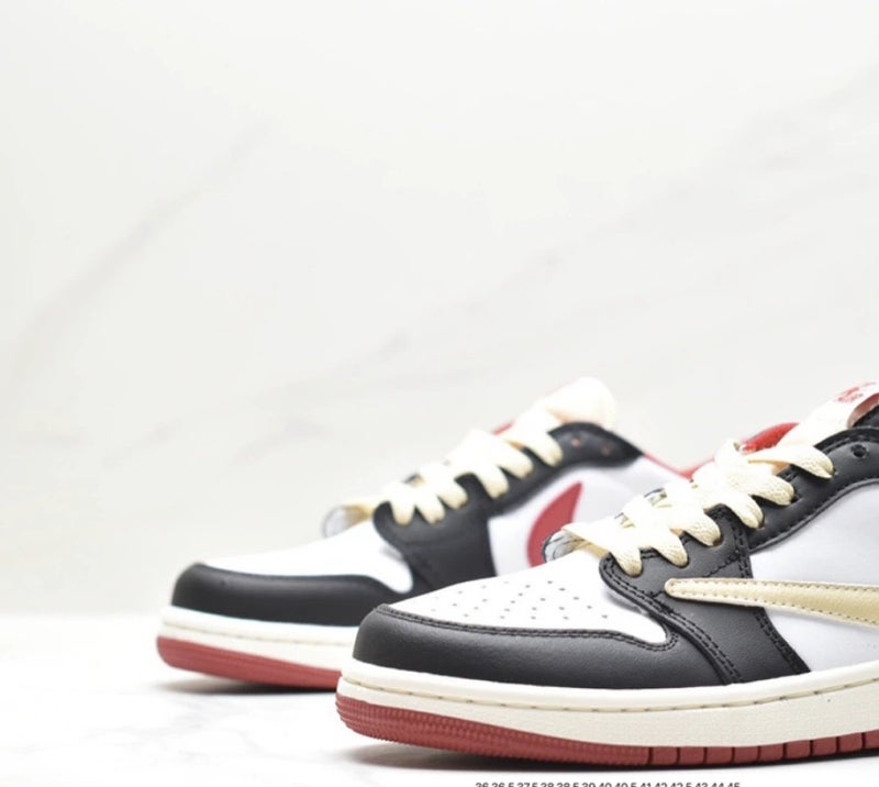 أصلي نقي أصلي Aj1 عكسي هوك 9.0 أسود بني أبيض أسود أخضر زيتون أبيض بني أحذية كرة السلة محارب أسود عكسي هوك منخفض أعلى القوات الجوية - Image 1