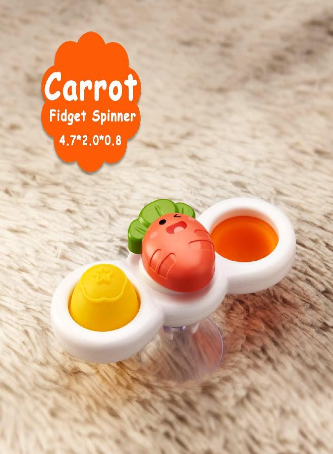 LiKee Suction Cup Spinnerz Toy Baby Bath Toys Fidget Blocks Simple Bubble High Chair Toys Sensory Toys for Infant 12-18 Months, Birthday Gifts for Toddler 1-3 and Kids Stress Relief (Farm) - Image 2