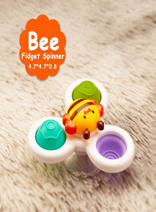 LiKee Suction Cup Spinnerz Toy Baby Bath Toys Fidget Blocks Simple Bubble High Chair Toys Sensory Toys for Infant 12-18 Months, Birthday Gifts for Toddler 1-3 and Kids Stress Relief (Farm) - Image 3
