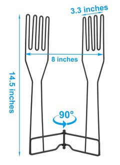 Bukela Kitchen Gloves Drying Rack, SUS 304 Stainless Steel Dish Gloves Holder, Dry Cleaning Gloves Out from Inside and Outside, Space-Saving Dishwashing Gloves Stand,Black  - Image 4