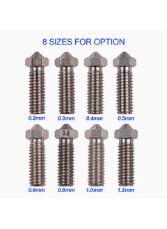 3pcs 3D Printer Extruder Stainless Steel Volcano Nozzle M6 Thread Printer Head 0.6mm Output for Sidewinder X1 TEVO Little Monster 1.75mm Filament