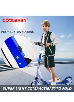 Cool Baby COOLBABY Adult Foldable Scooter 200MM Big Wheels,Aluminum alloy scooter，Up To 150kg，8-12km/h。  - Image 2