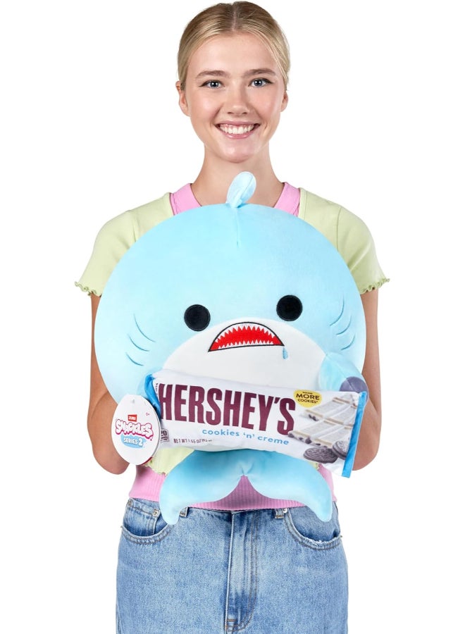 Snackles 77606H Shark (Hershey, Cookie n Cream) Series 2 Large Plush Toy Large (40 cm) - Image 4