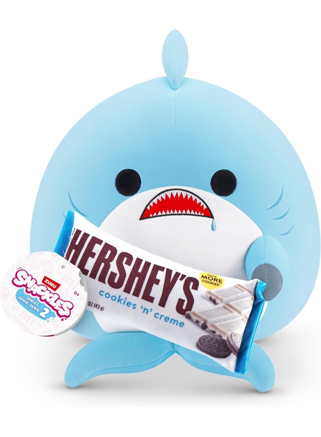Snackles 77606H Shark (Hershey, Cookie n Cream) Series 2 Large Plush Toy Large (40 cm) - Image 1
