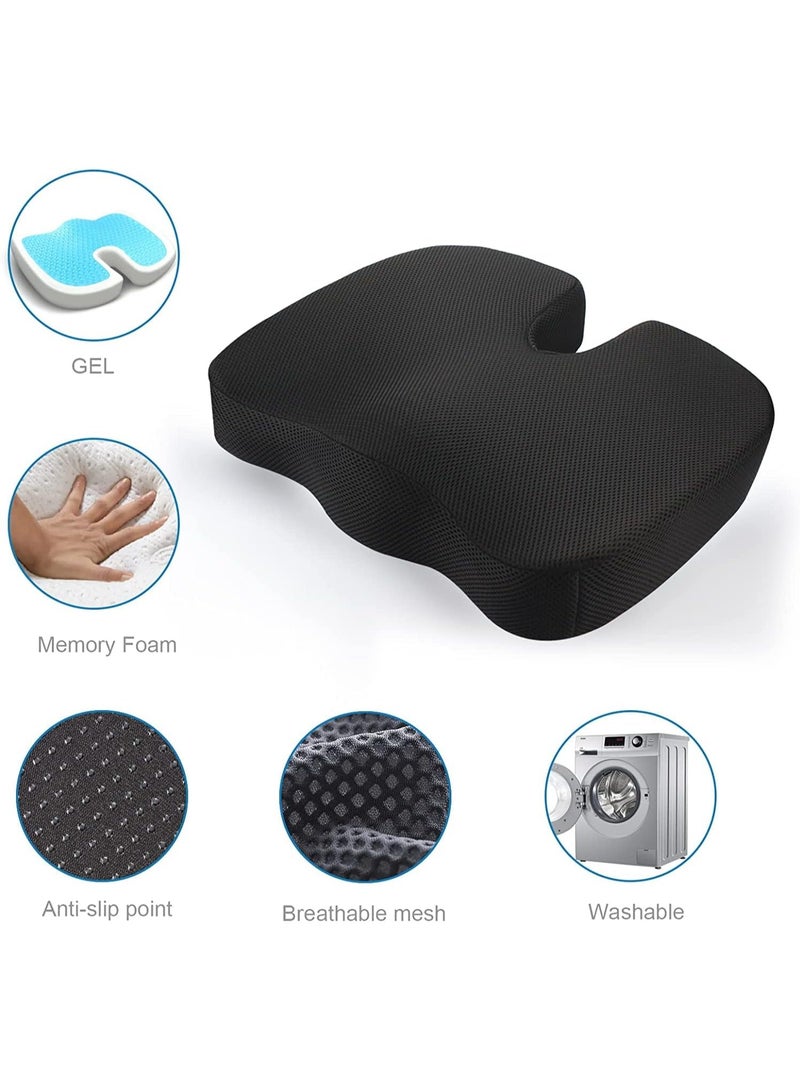Memory Foam Coccyx Seat Cushion for Office Chair, Car Seat and Desk Chair, Ergonomic Tailbone Support Cushion for Comfortable Sitting - Image 3