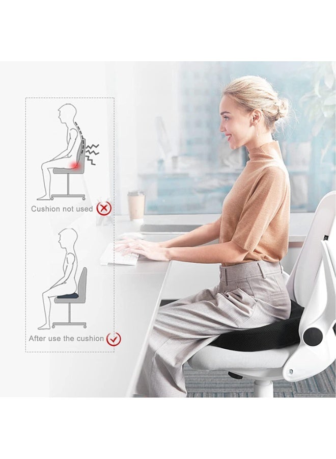 Memory Foam Coccyx Seat Cushion for Office Chair, Car Seat and Desk Chair, Ergonomic Tailbone Support Cushion for Comfortable Sitting - Image 4
