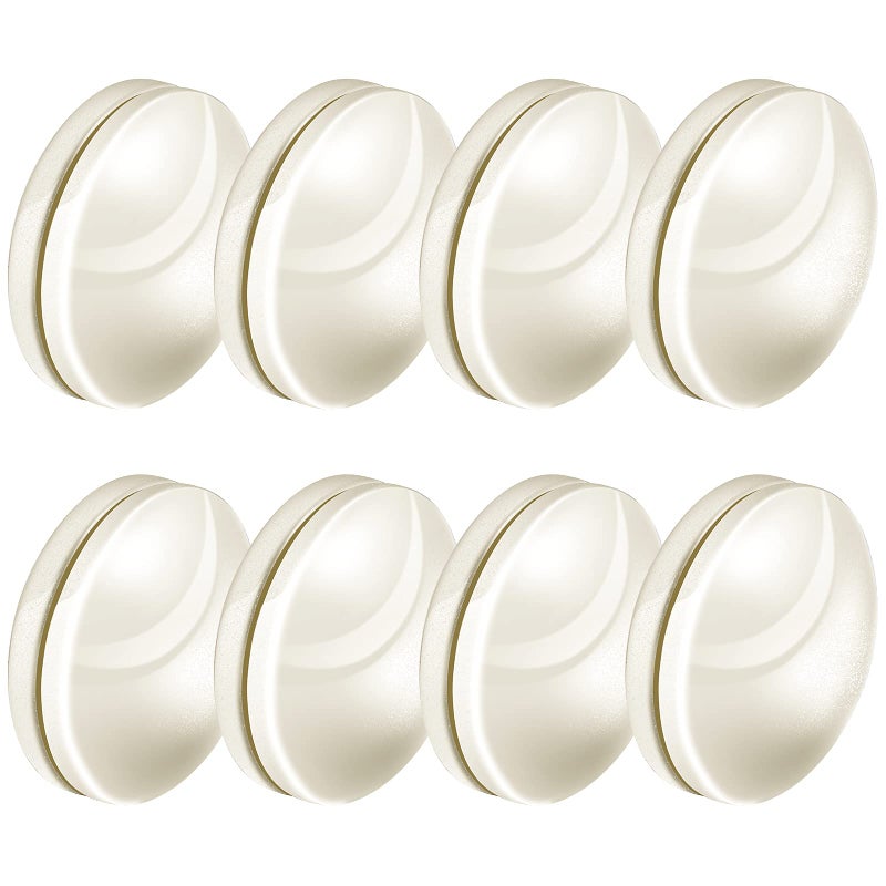 Jetec Magnetic Curtain Weights Plastic Covered Heavy Duty No Sew Shower Curtain Magnets Avoid Blowing Around Work for Drapery Tablecloth Flag Outdoor LinerBeige6 Sets