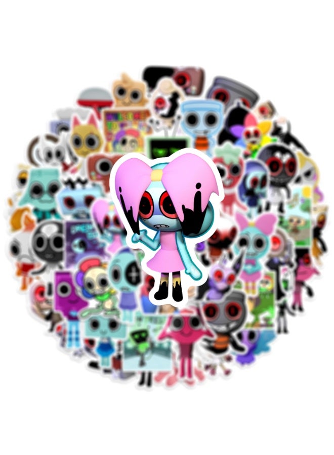 NIBEMINENT 50 Pcs Dandy's World Deco Kit Waterproof Stickers, High Definition Printing Bright Colors, Suitable for Laptop Skateboard Luggage Water Bottle Guitar DIY - Image 2