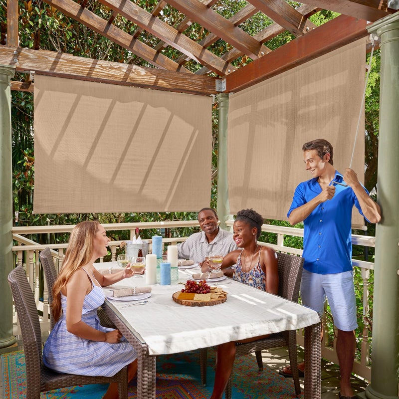 Coolaroo Outdoor Cordless Sun Blocking Roller Shade