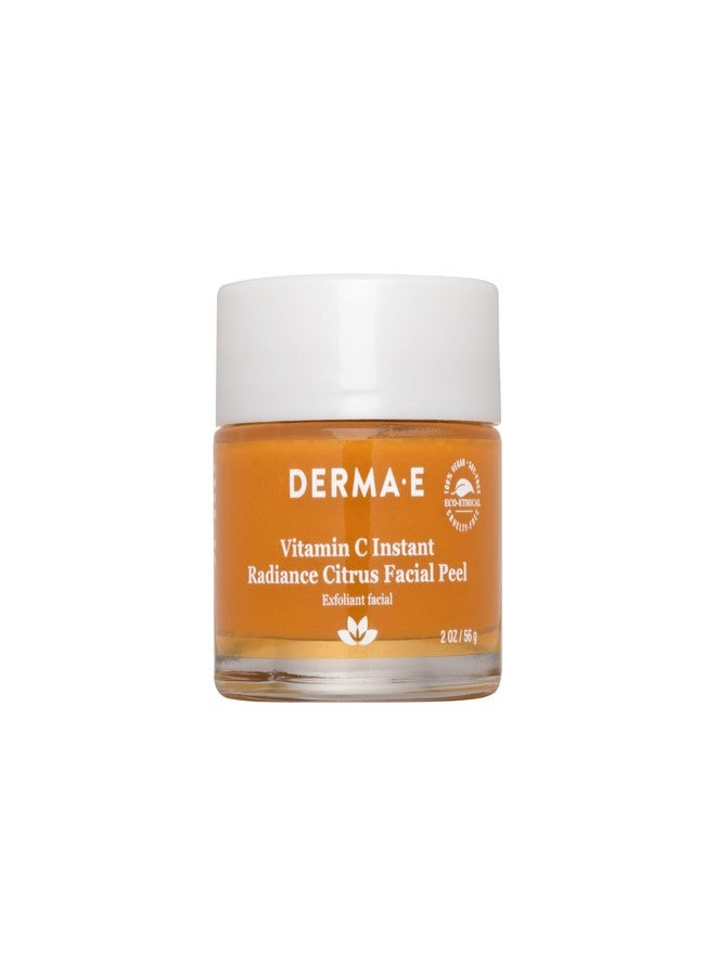 derma-e DERMA E Vitamin C Instant Radiance Citrus Facial Peel - Non-Abrasive for Face and Neck - Skin Brightening Face Peel Resurfaces, Smooths and Rejuvenates Facial Skin, 2 oz - Image 1