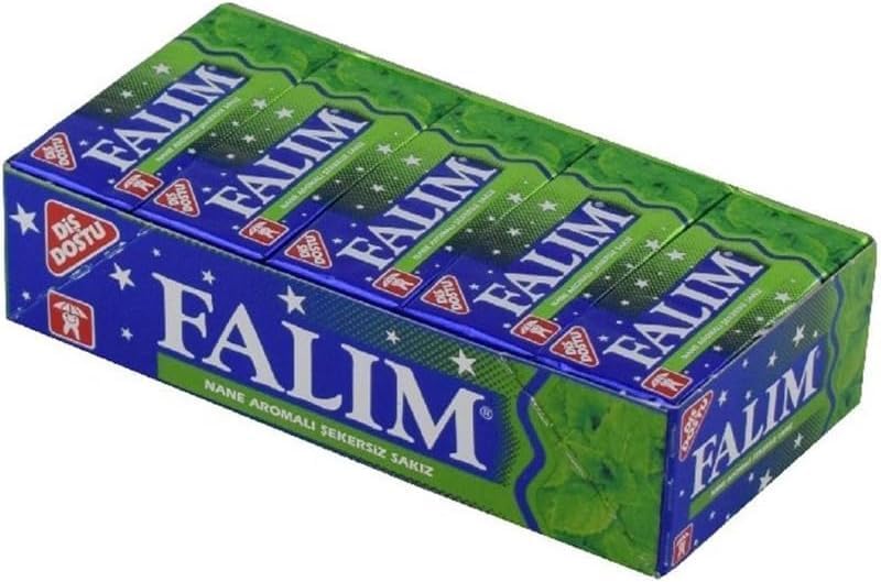 Falim Sugarless Mint Gum - 20 Pack (100 Pieces) - No Sugar, No Artificial Sweeteners - Image 1