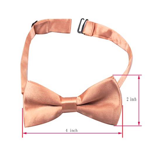 GUCHOL Khaki Kids Suspenders Bow Tie for Boys and Girls Adjustable Elastic Classic Accessory Sets Age 1 to 13 Year (Khaki, 33 INCH (6-13 Year) - Image 2