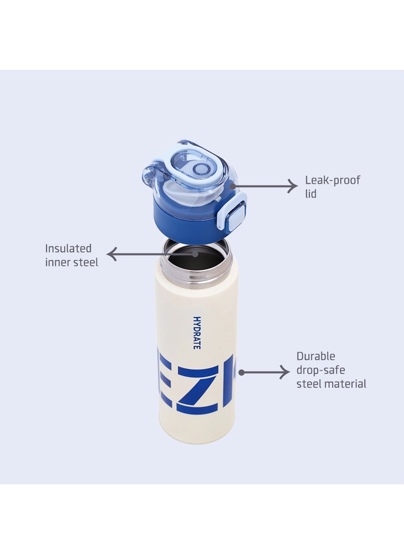 Eazy Kids Double Wall Insulated Travel Water Bottle - Blue, 550Ml  - Image 5