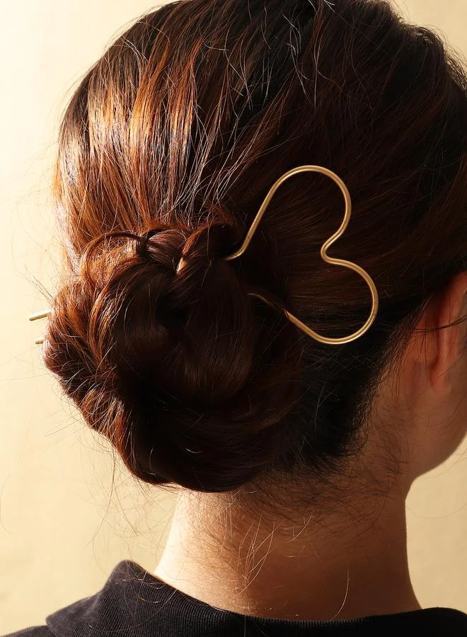 Take Two Heart-Shaped Hairstick