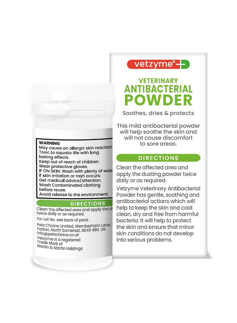 Veterinary Antibacterial Powder for Dogs Cats and Small Pets Gently Soothes Dries and Protects the Skin From Harmful Bacteria 40g - Image 4